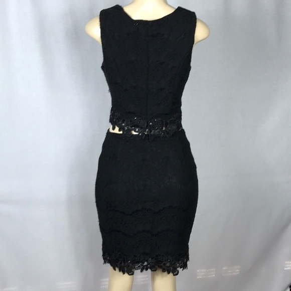 BCX 2-Piece Black Lace Skirt Set Size 5 New Without Tags - Picture 3 of 7